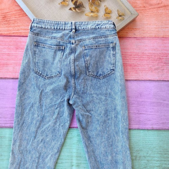 PacSun Acid Wash High Waist Cropped Mom Jeans 29 - Picture 9 of 12